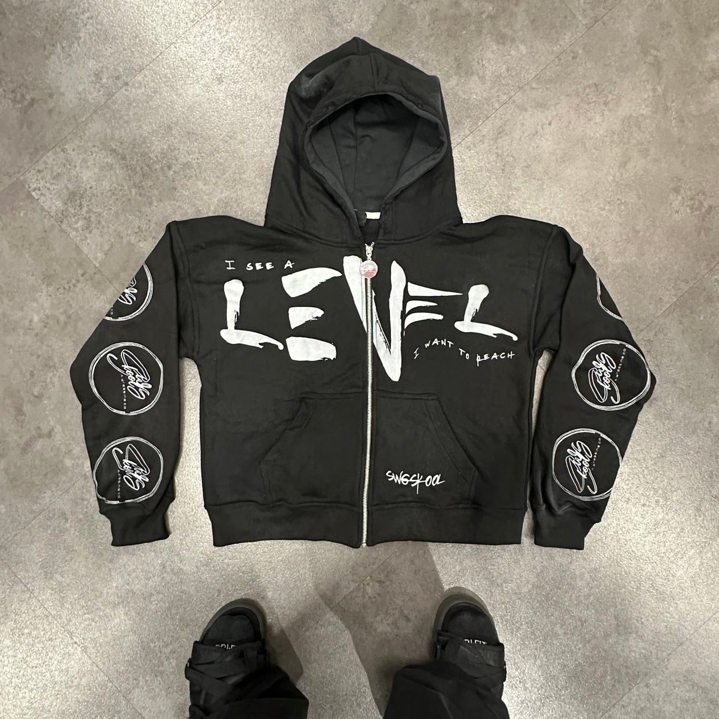 "Level" Onyx Zip Up